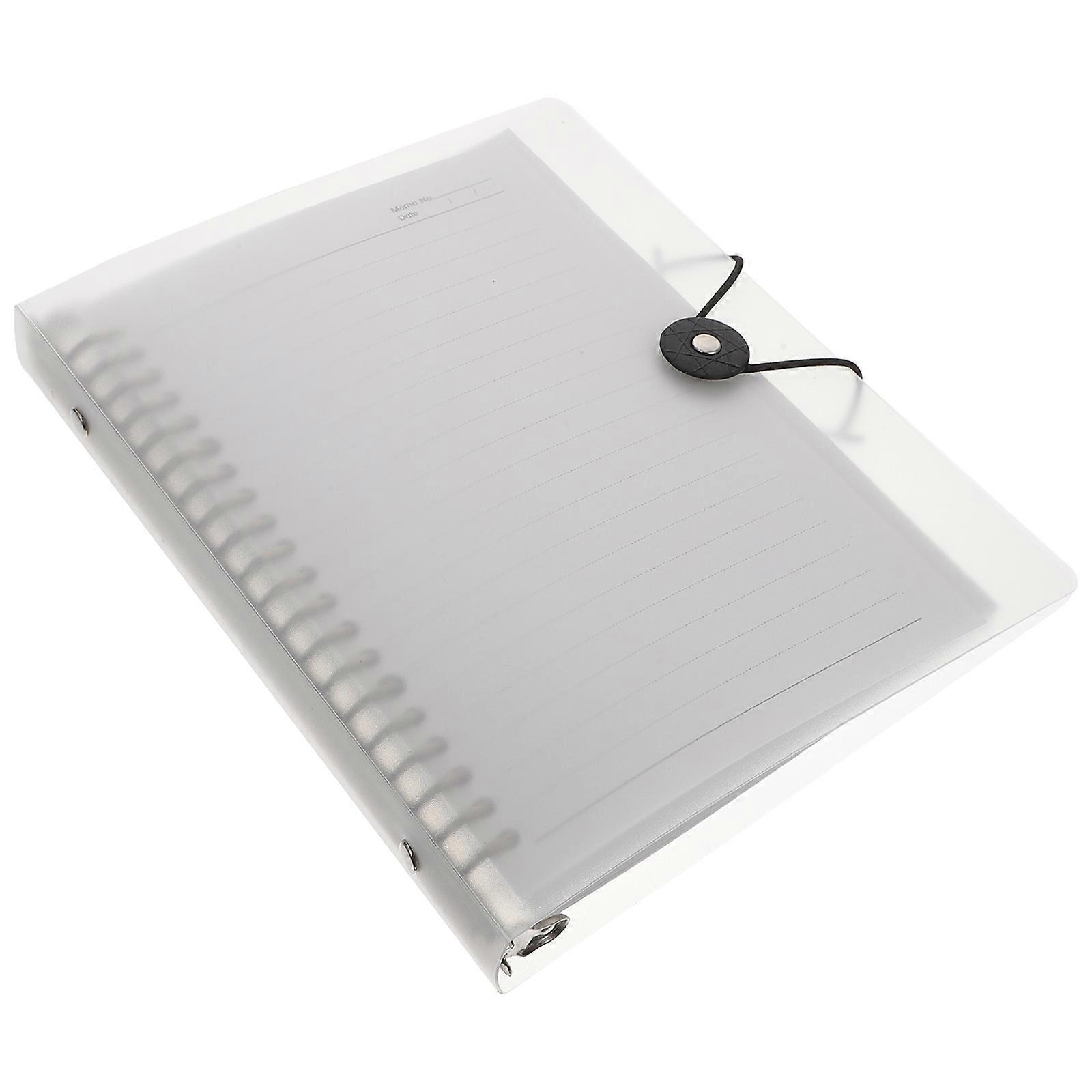 Assorted Color Transparent Notebook for Writing Use with Plastic Material and Detachable Pages 8.5 x 11 inches