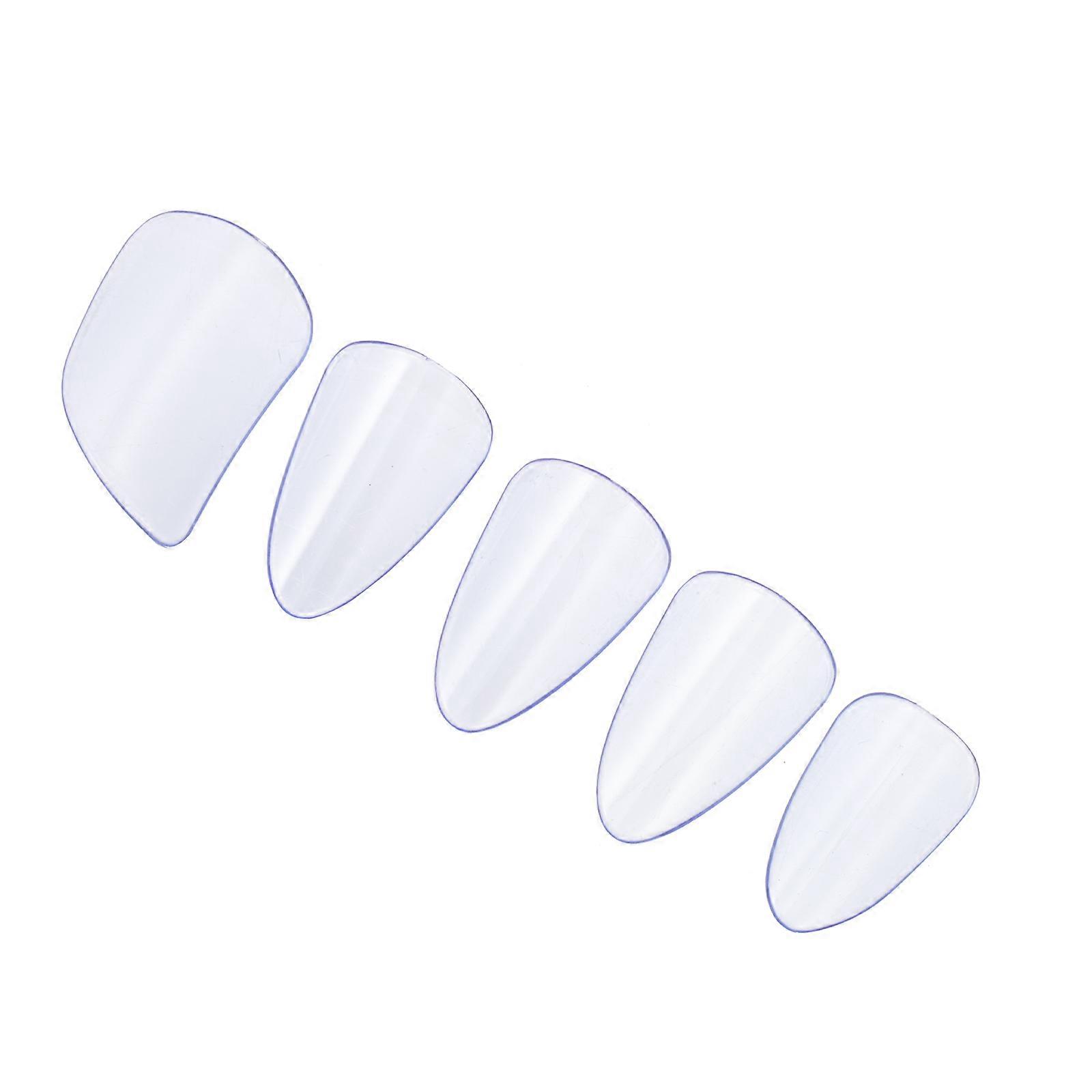 Sky-blue Protective Case for False Nails Made of Durable PC Material for Instrument Players 5 Pieces