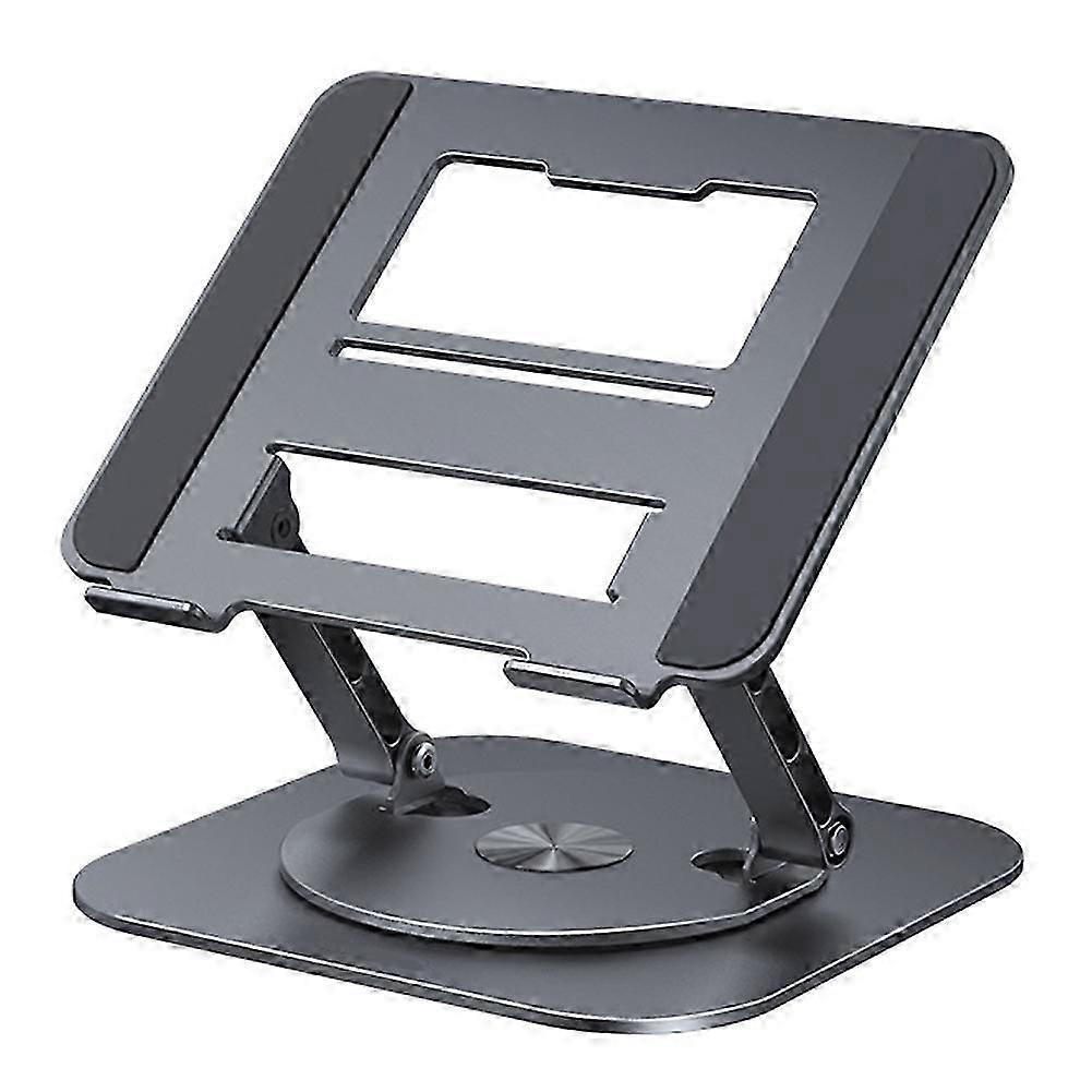 Support d’ordinateur portable Support rotatif en alliage d’aluminium 360 Support multi-angle avec support de tablette pliable à évent thermique