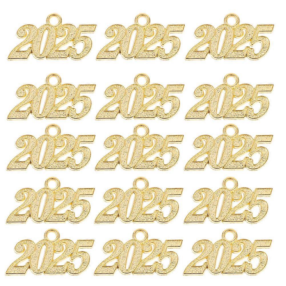 Charms For Jewelry Making 50 Pieces Graduation 2025 Year Number Ideal For DIY Enthusiasts Featuring Durable Alloy Material