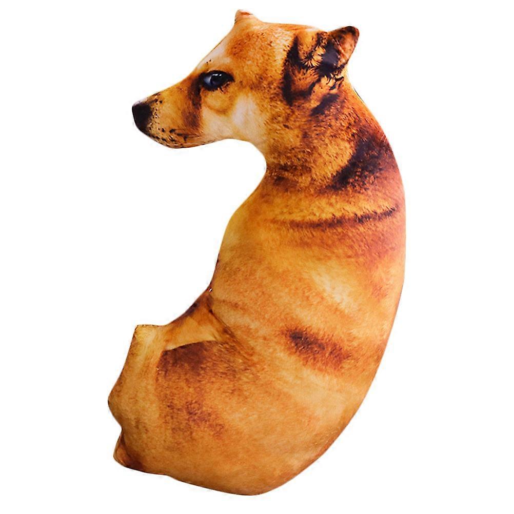 Brown Adorable Dog Shaped Plush Pillow Ultra Soft Comfortable for Sofa Reading Corners 7.8 Inches