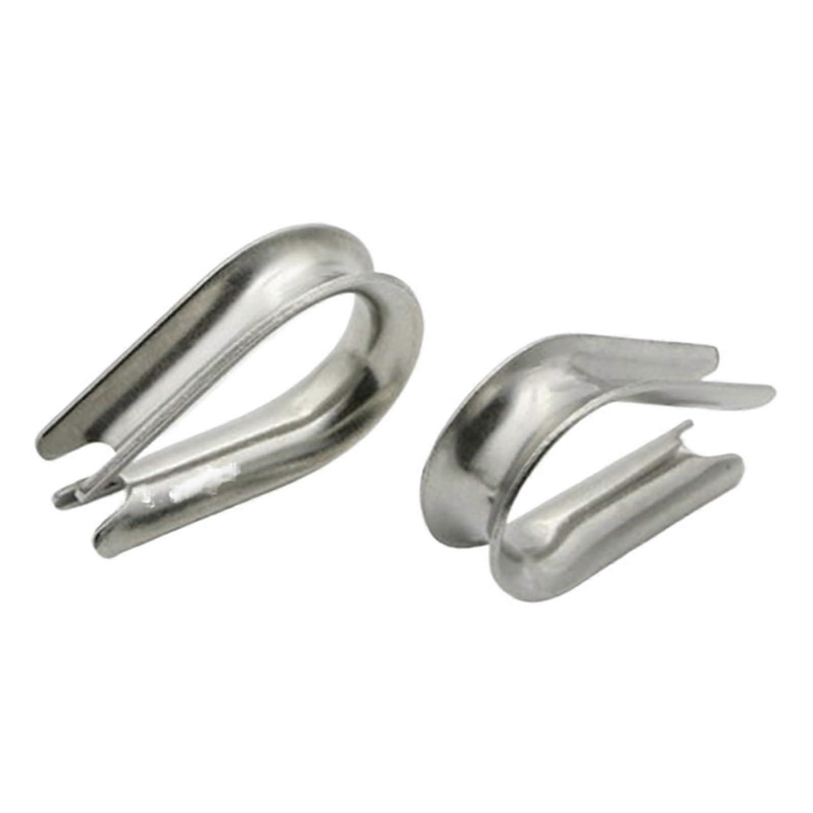 Anchor Line Thimbles, 304 Stainless Steel Wire Rope Protection Clamps M2M8 Ring Clamp