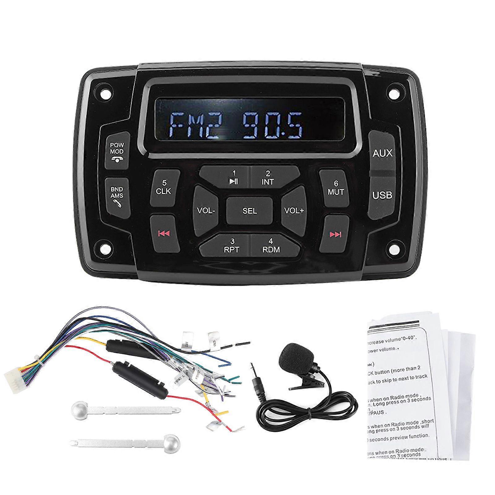 Waterproof 12V MP3 player Bluetooth FM AM stereo receiver for boats