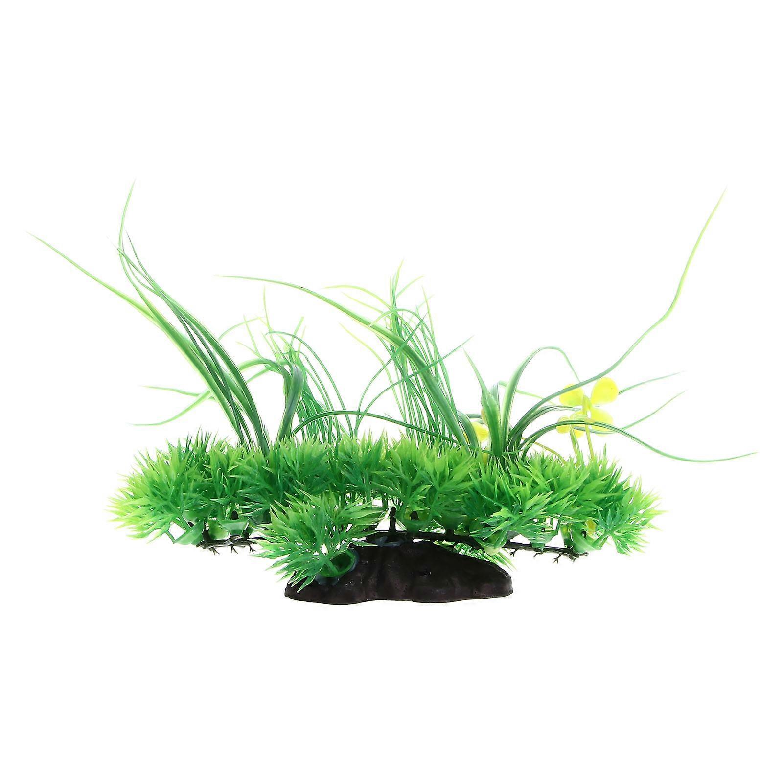 Green Artificial Aquatic Plant for Fish Tank Decoration Plastic Durable Simulation Plant 8.5 inches