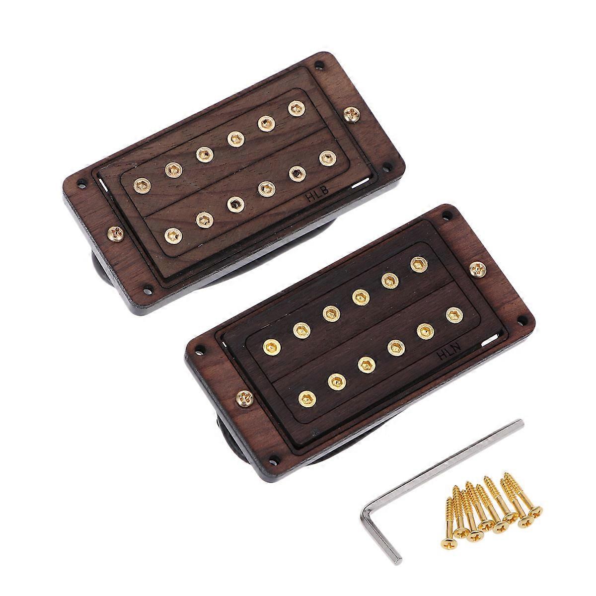 Electric Guitar Components, Maple Wood Humbucker Pickups for Balanced Tones, 6-String Fit