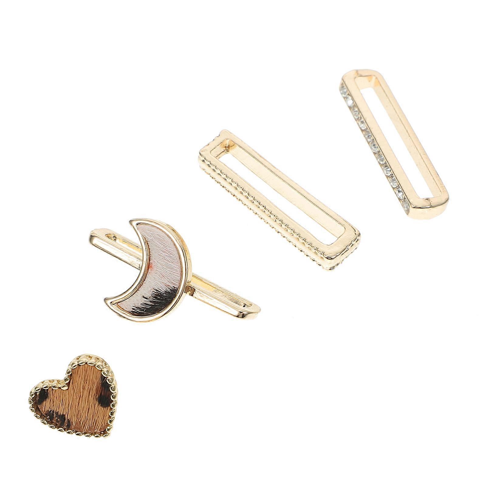 Durable Alloy Watch Strap Rings with Golden Color and Excellent Texture for Decor Use 4 Pcs