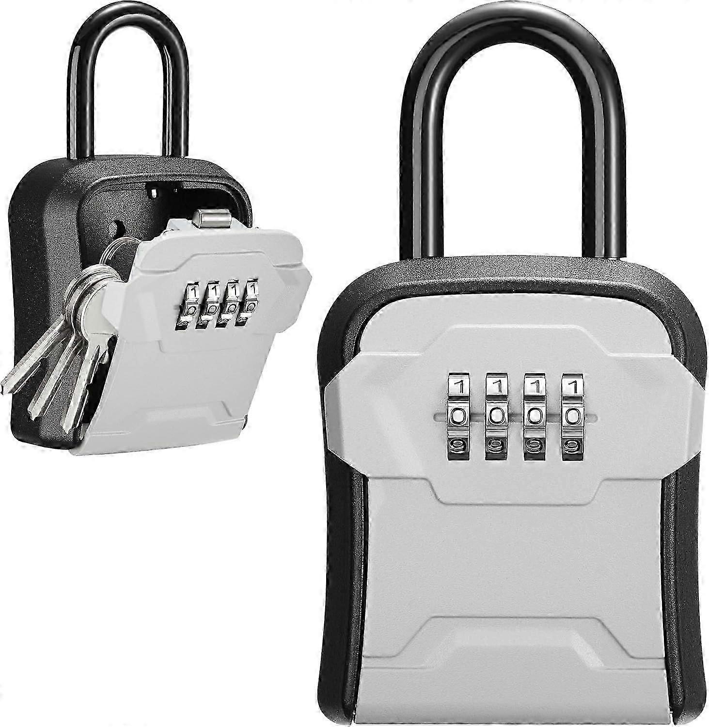 2025 Latest Model  Lock Box, Key Lock Box Wall Mount & Portable Combination Lockbox with Resett