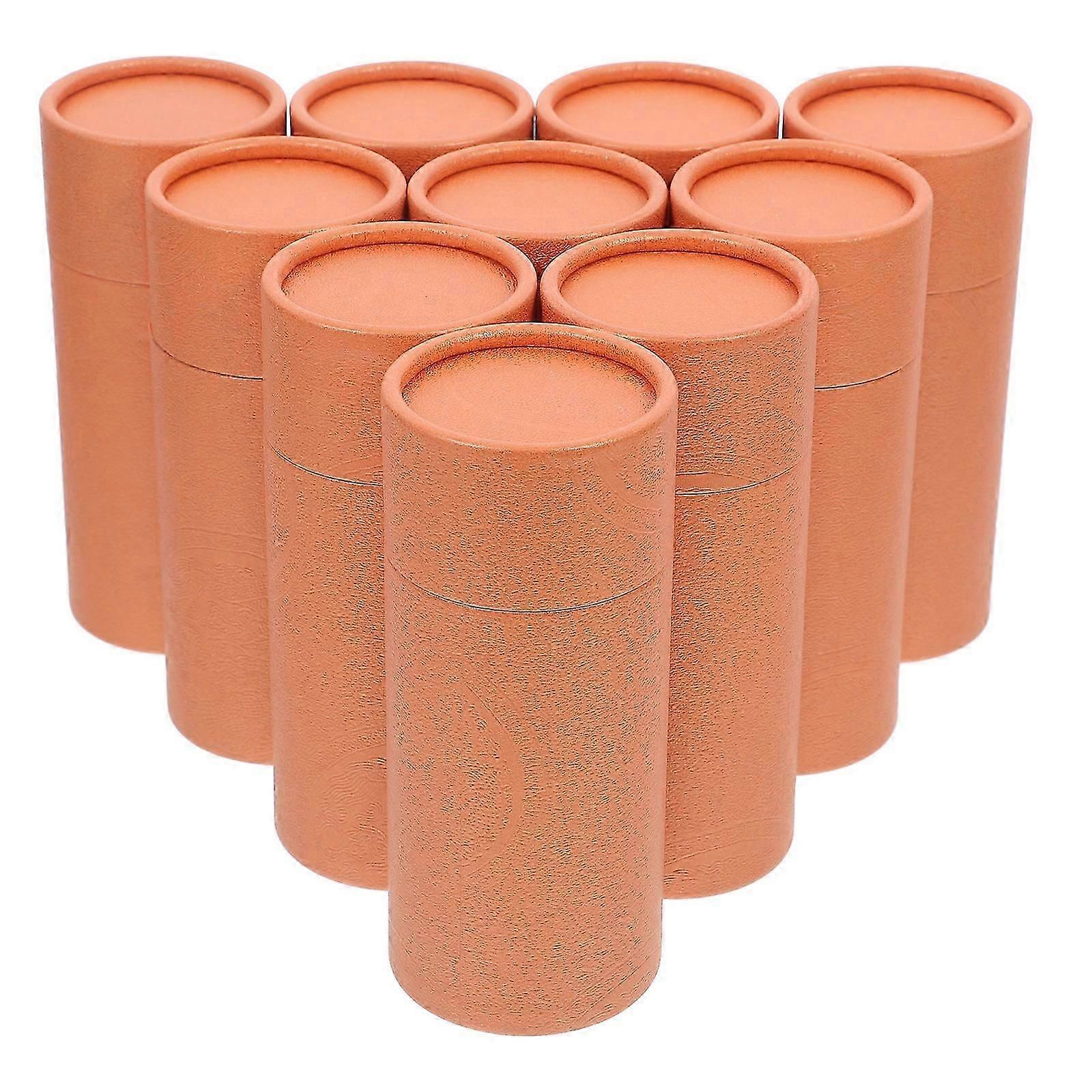 Kraftpapier buizen met deksels cilindrische vorm thee kruiden opslag bescherming 10 stuks