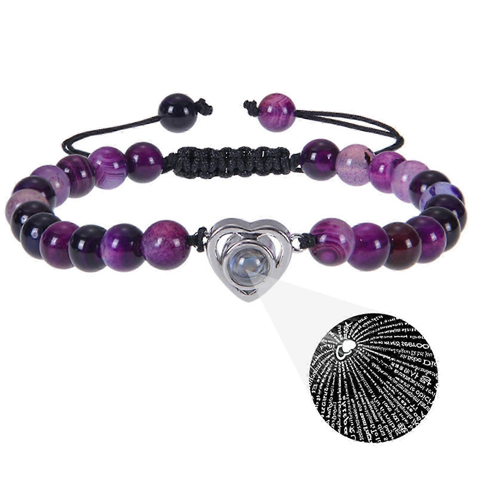 私はあなたを愛しています100言語のブレスレット、調整可能な100の言語私はあなたを愛しています彼氏、お父さん、夫、記念日、誕生日、バレンタインデーへの贈り物