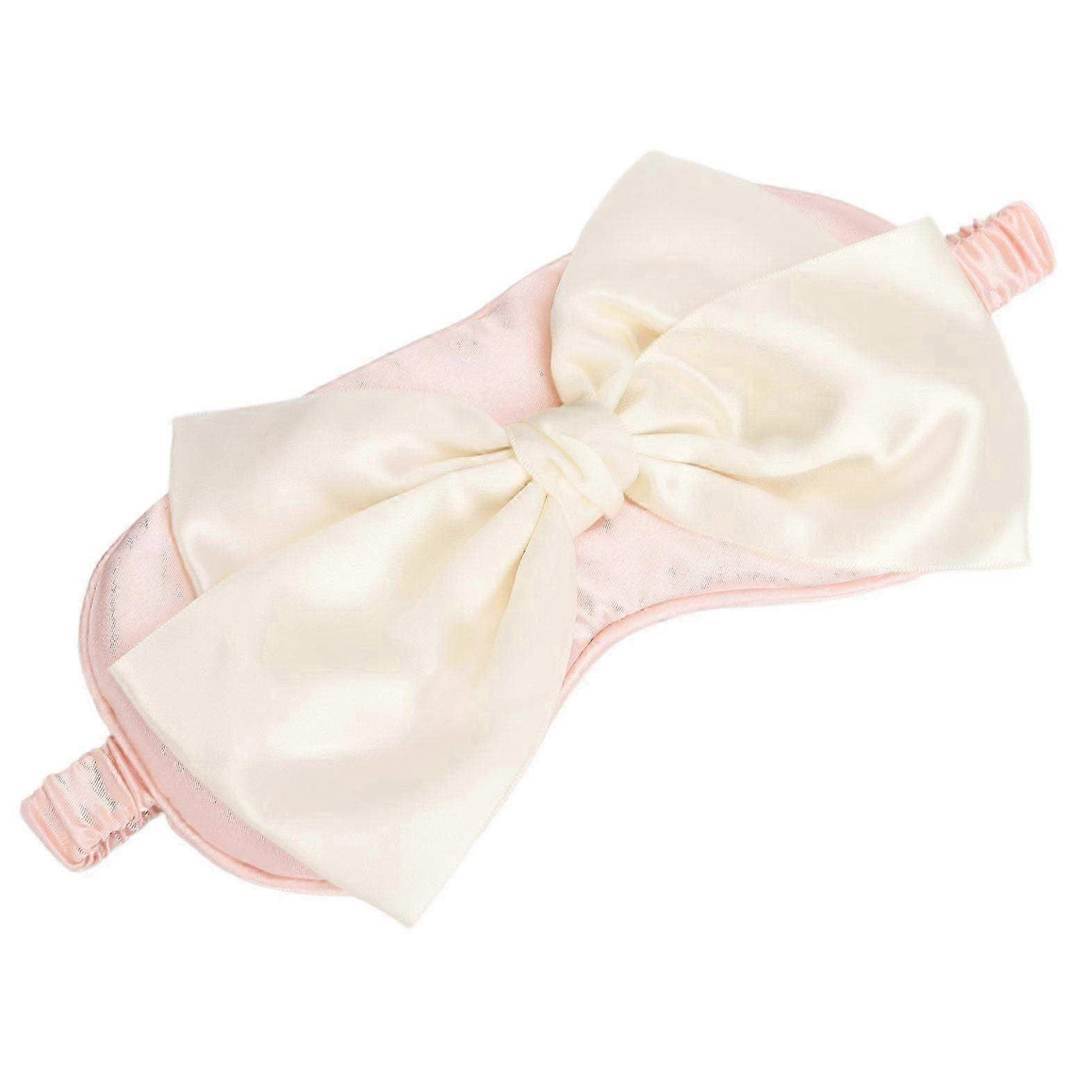Silk Sleep Eye Cover - Comfortable Bow Design for Restful Sleep