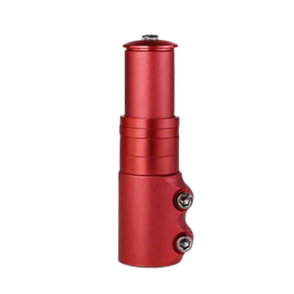 Bike Heightening Device with Adjustable Extender for Handlebar Front Fork Head Tube in Red Aluminum Alloy 12CM
