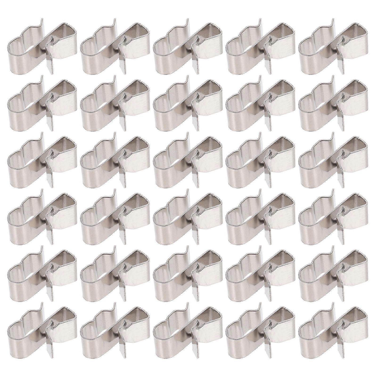 1 Set 30pcs Stainless Steel Solar Panel Cable Clips Trailer Wire Clips Silver