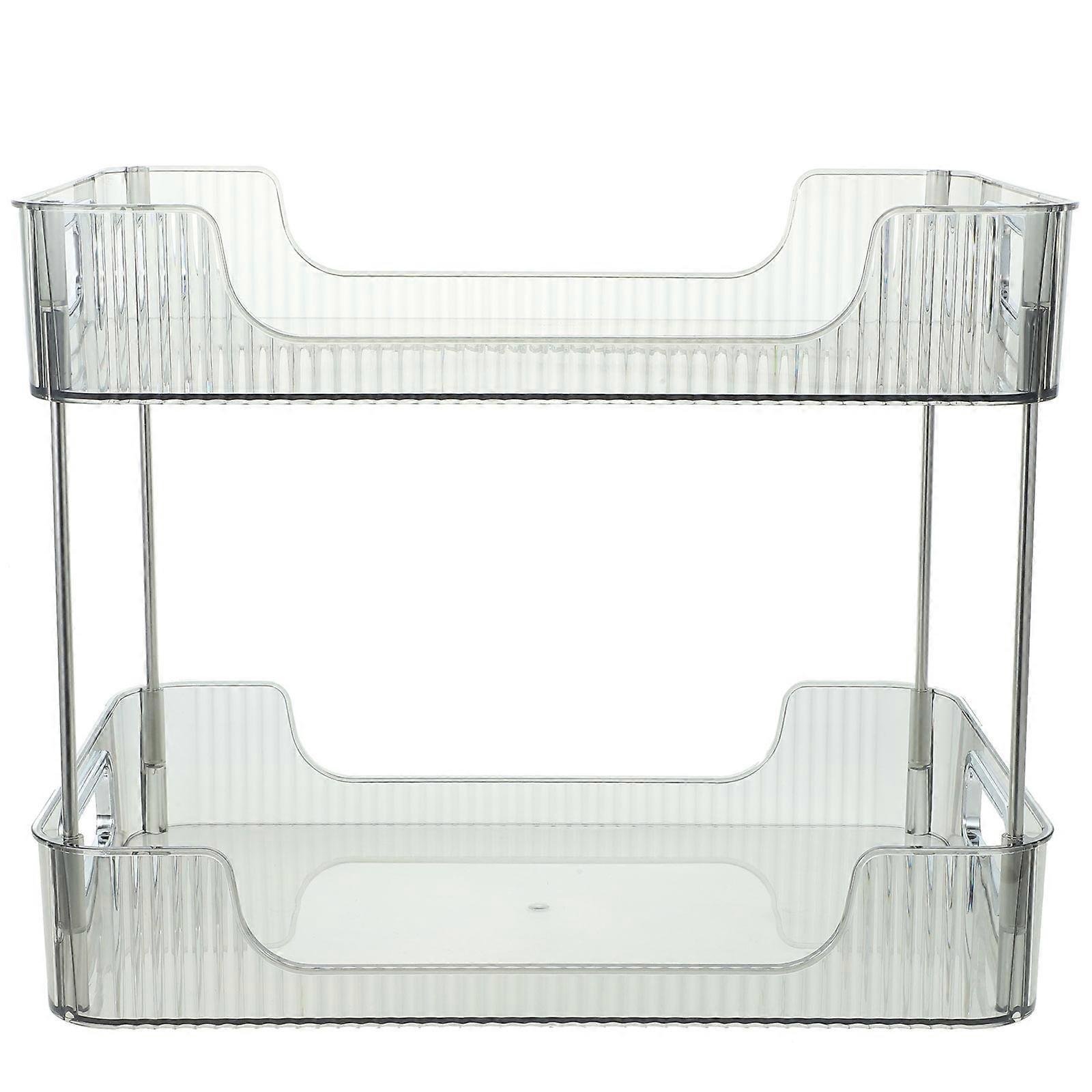 Double Layer Storage Rack Bathroom Countertop Organizer for Storage 2 Tier
