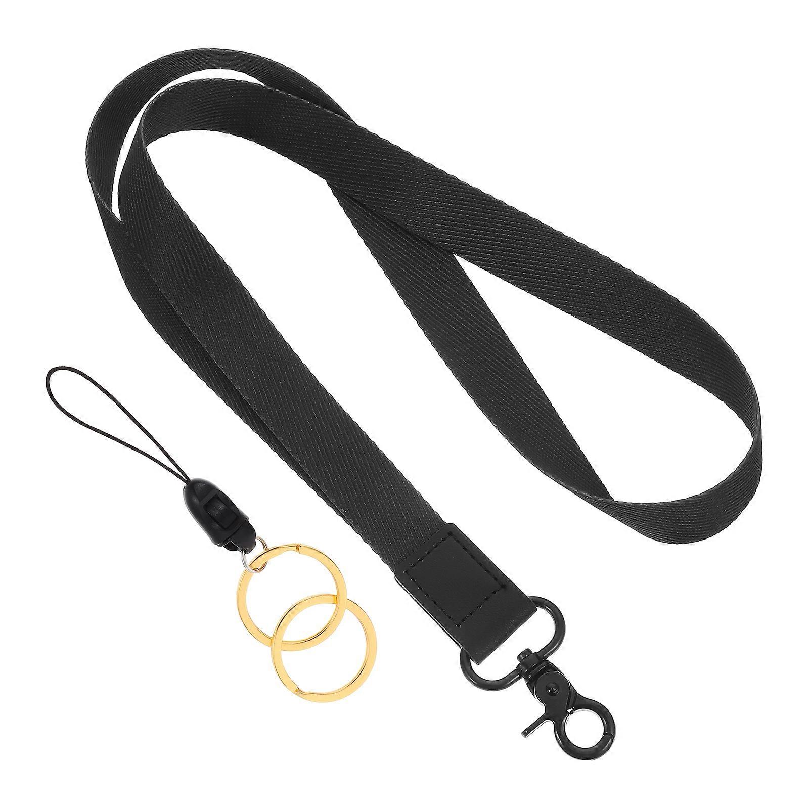 Portable ID Card Lanyard Set with Adjustable Neck Strap – Comfortable Badge Holder for Office, Outdoor, and Daily Use – Includes Black Clip and Soft