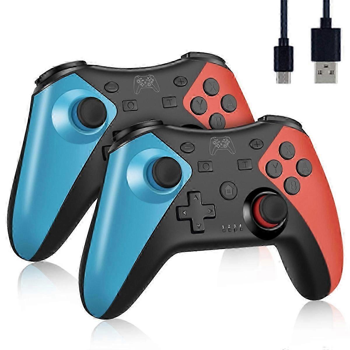 2 stuks draadloze Bluetooth-controller voor Nintendo Switch Pro Gamepad compatibel met Switch Pro/OLED/Li