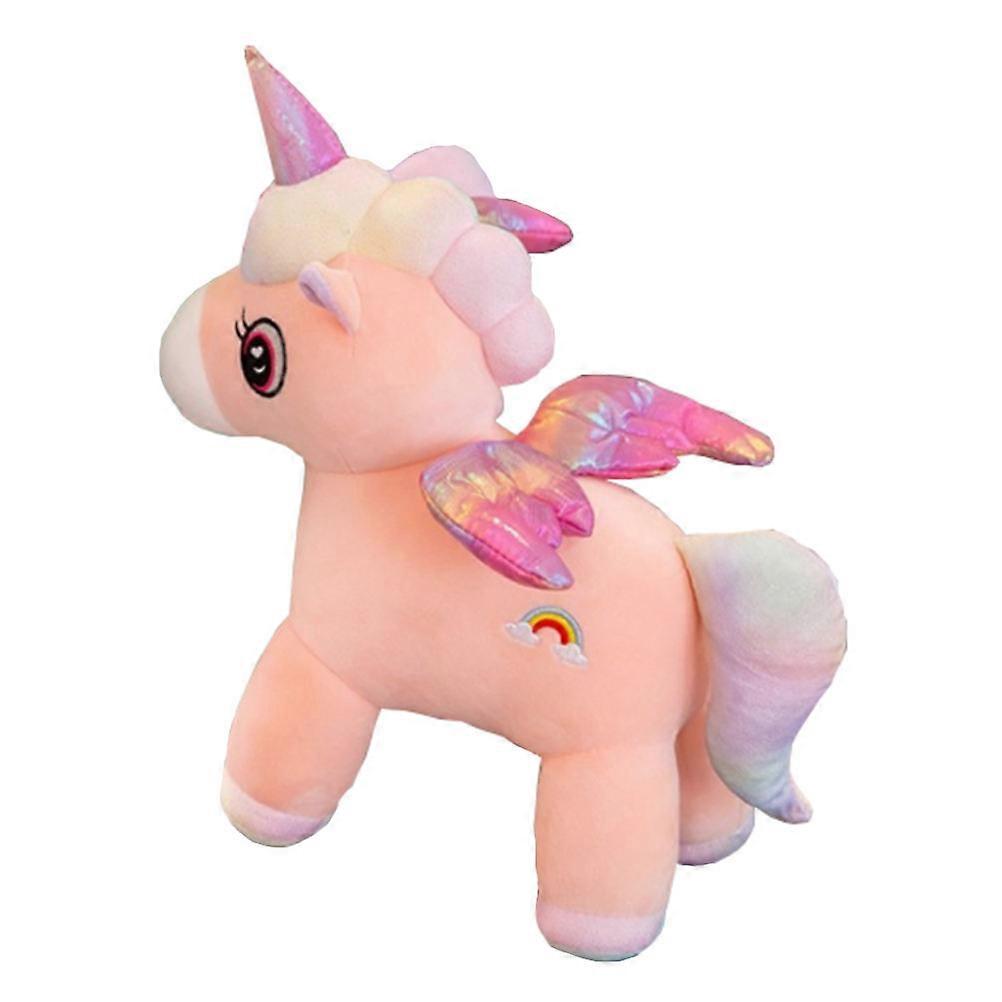 Unicorn Shape Plush Doll Decorative Toy For Children Girls Pink Material With Filling 1Pcs