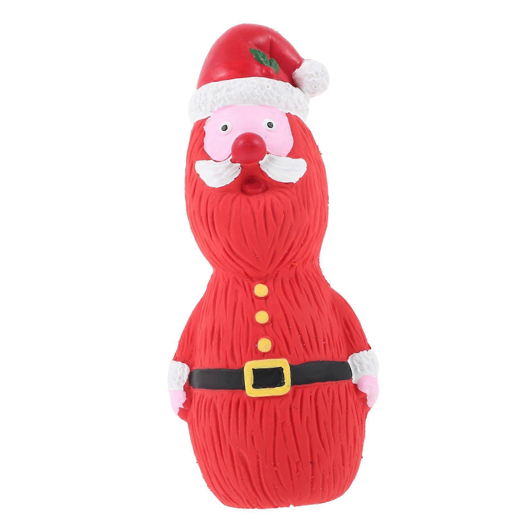 Christmasthemed latex dog toy, squeaky chew toy for dogs, interactive toy in Christmas design for small and mediumsized dogs, safe and durable.