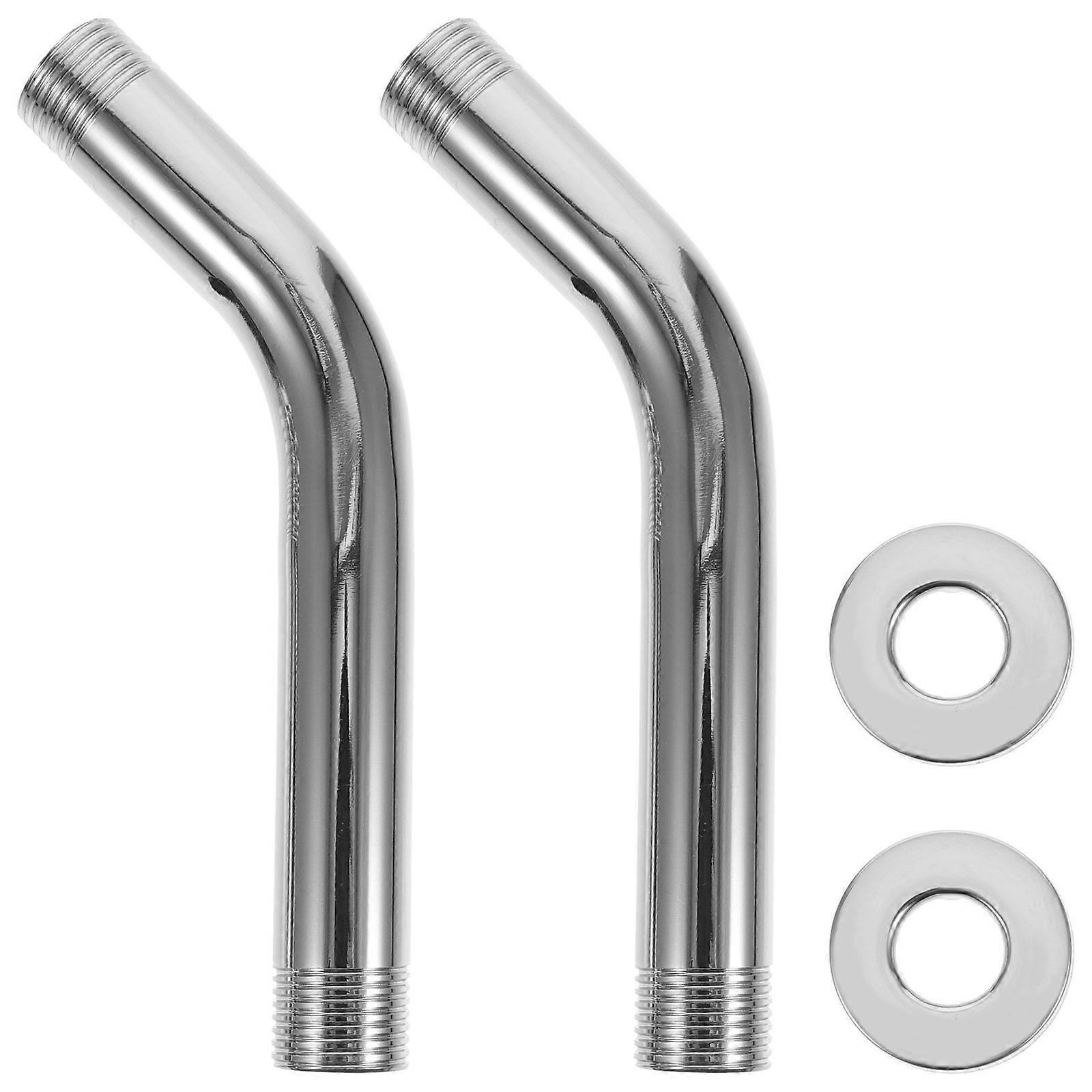 2pcs Angle Shower Head Arm Bathroom Shower Arm Extension Replacement Shower Arms
