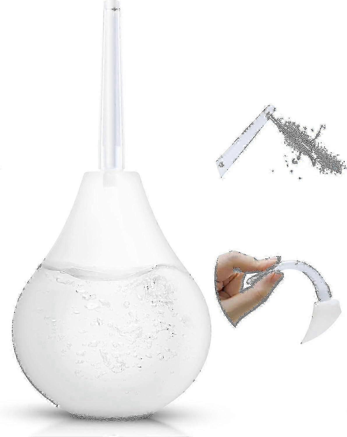 بصيلة حقنة شرجية مهبلية شفافة 224 مل - سيليكون طبي ، خالي من مادة BPA - HK603