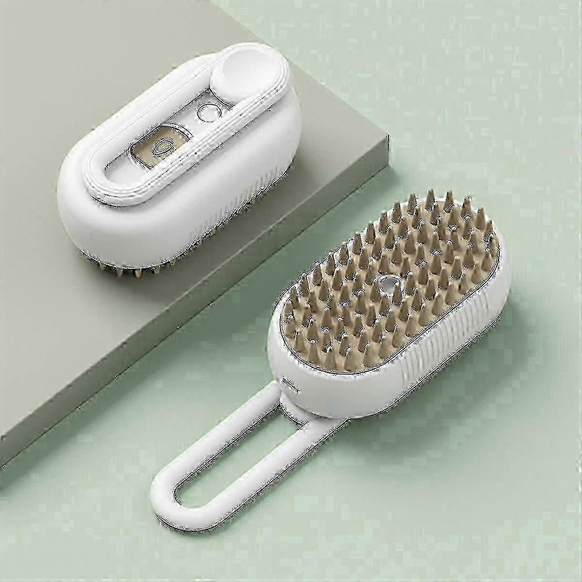 Rechargeable Cat Steam Brush - Self-Cleaning Steam Slicker Brush for Cats