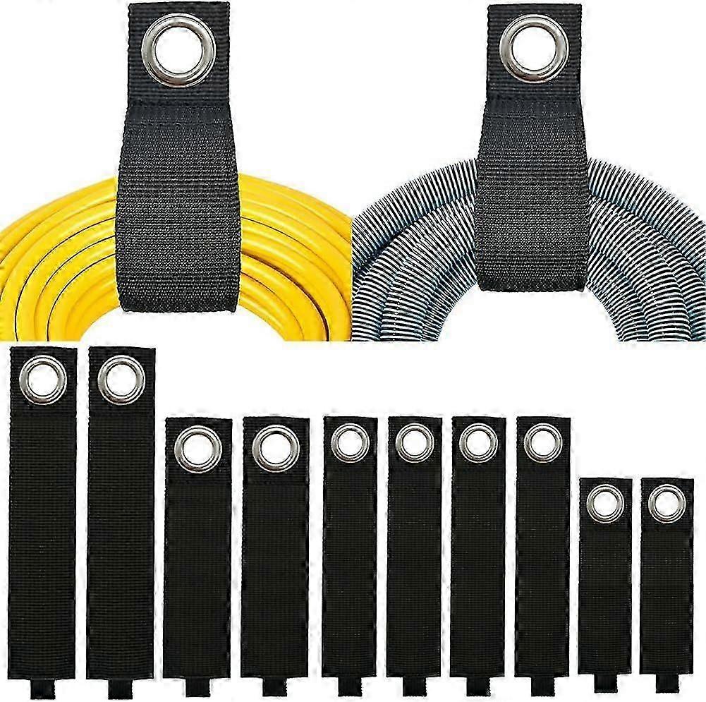 Heavy-Duty Storage Straps (10-Pack Assorted) - Organizer for Extension Cords, Tools, Hoses, Rope & More