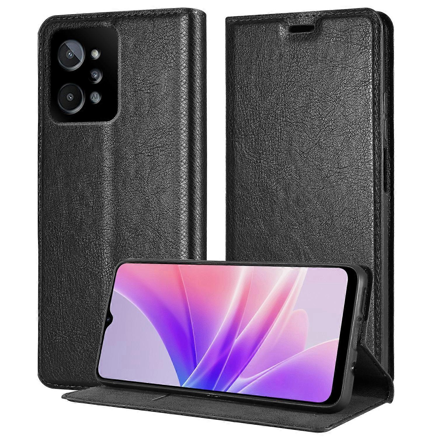 Realme C31ケース-スタンド機能とカードスロットを備えた保護ケース