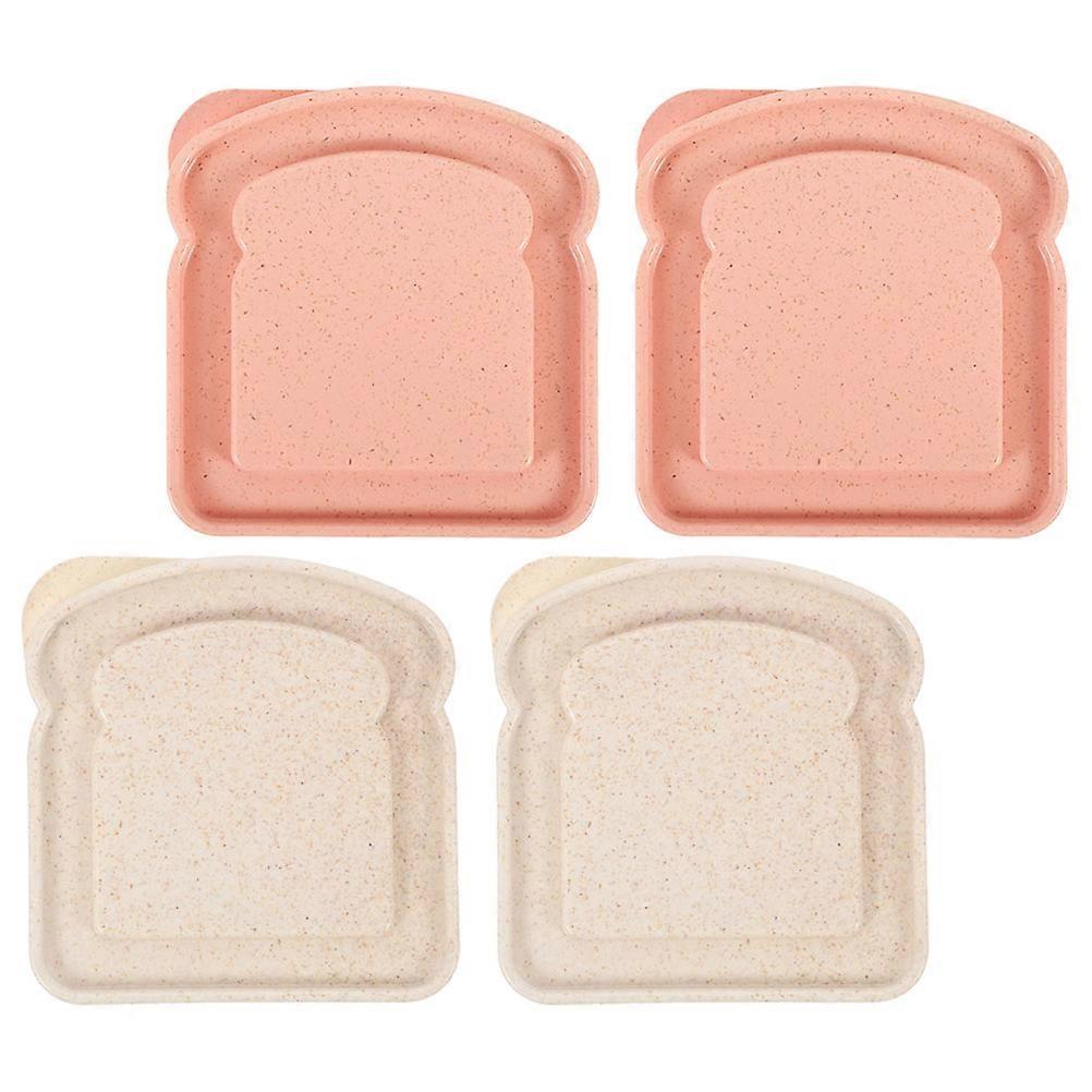 Portable Sandwich Containers for Lunch Boxes Made of Assorted Color Perfect for Storing 4pcs