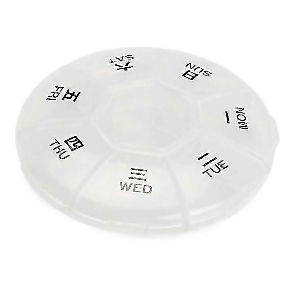For for round portable pill box medicine planner small