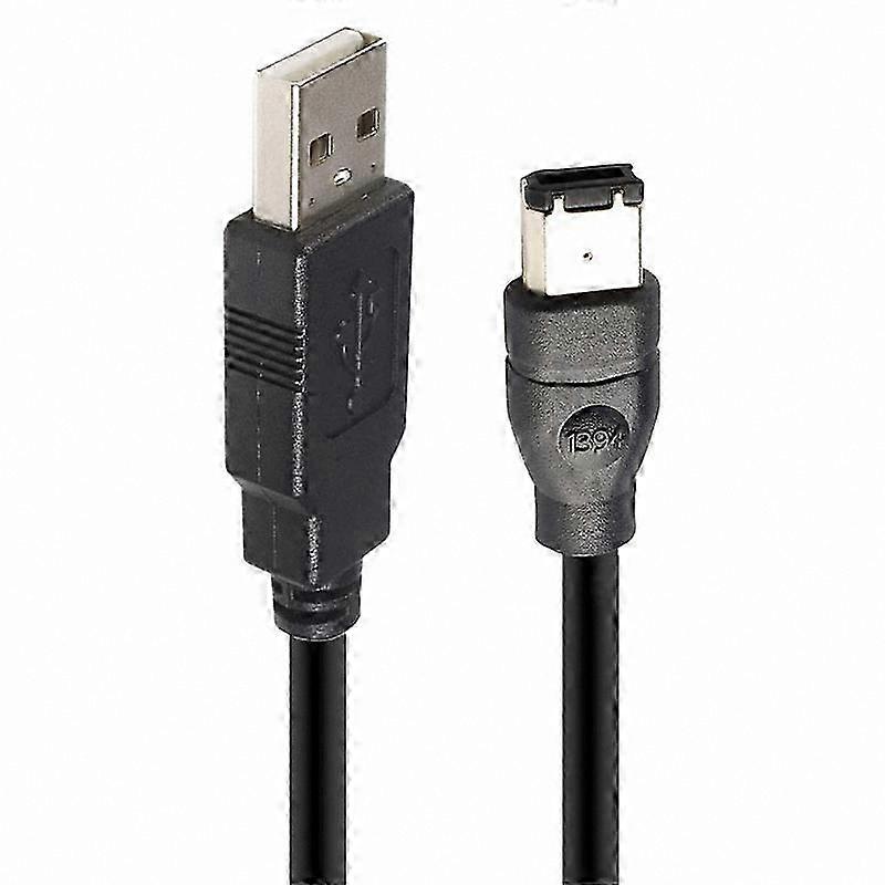 1.8m IEEE 1394 to USB 2.0 Male Adapter Cable with Firewire Connection for Data Transfer and Device Compatibility
