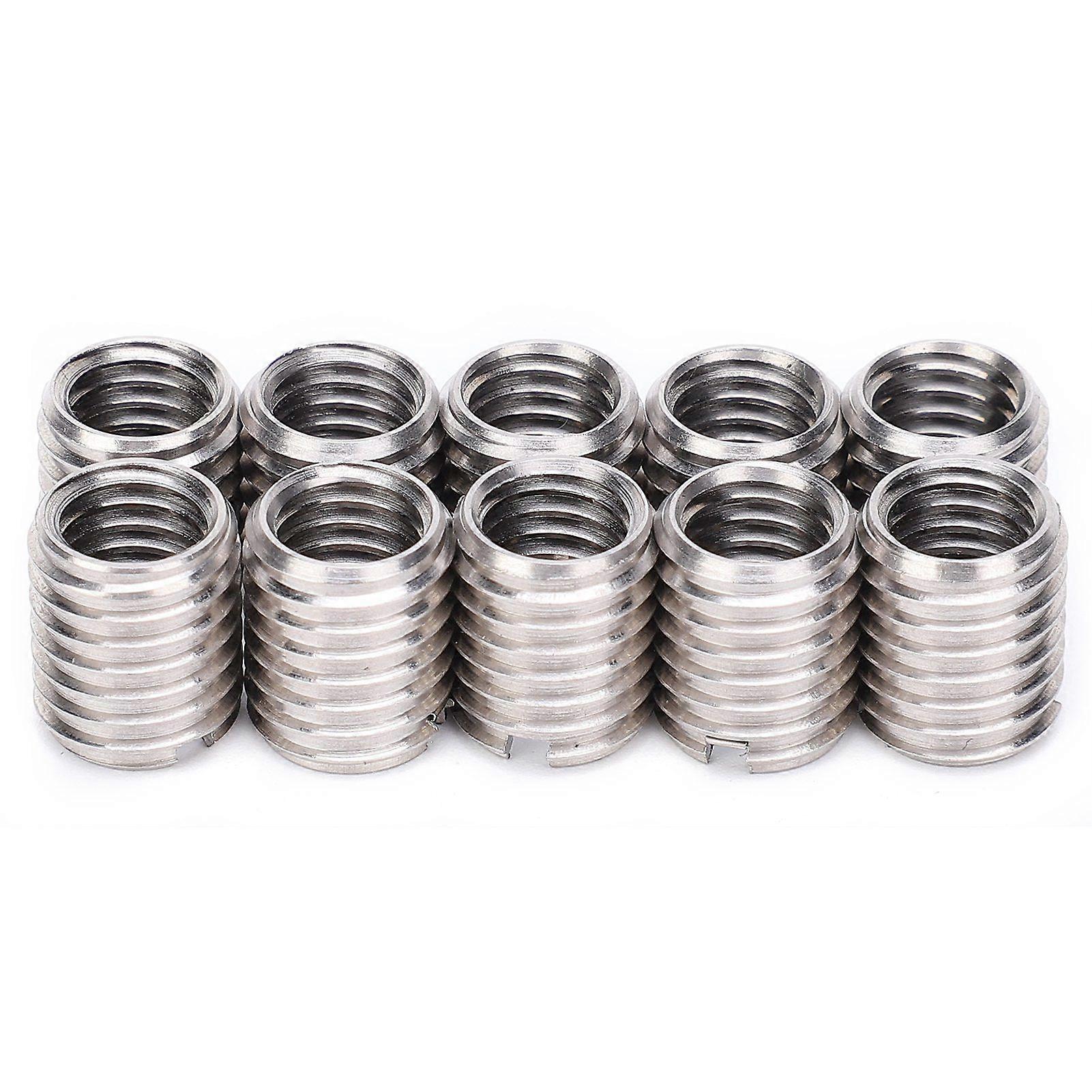 10Pcs Insert Nut Thread Repair Sleeve Threaded Bushing Screw Reducing Conversion Tool