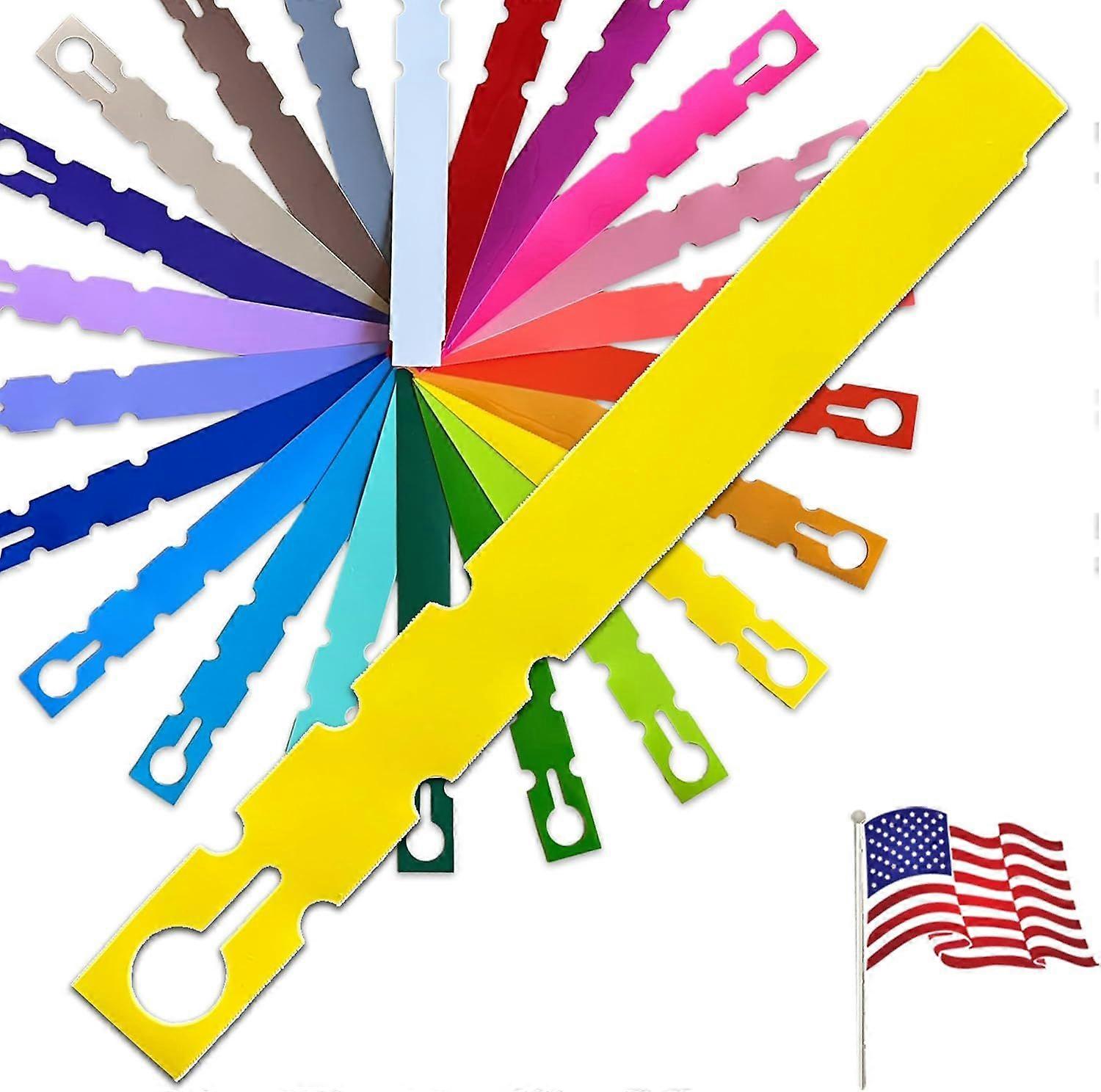 7" x 3/4" Yellow - 150 Pcs - Plastic Plant Tags and Labels - Wrap Around Thermal