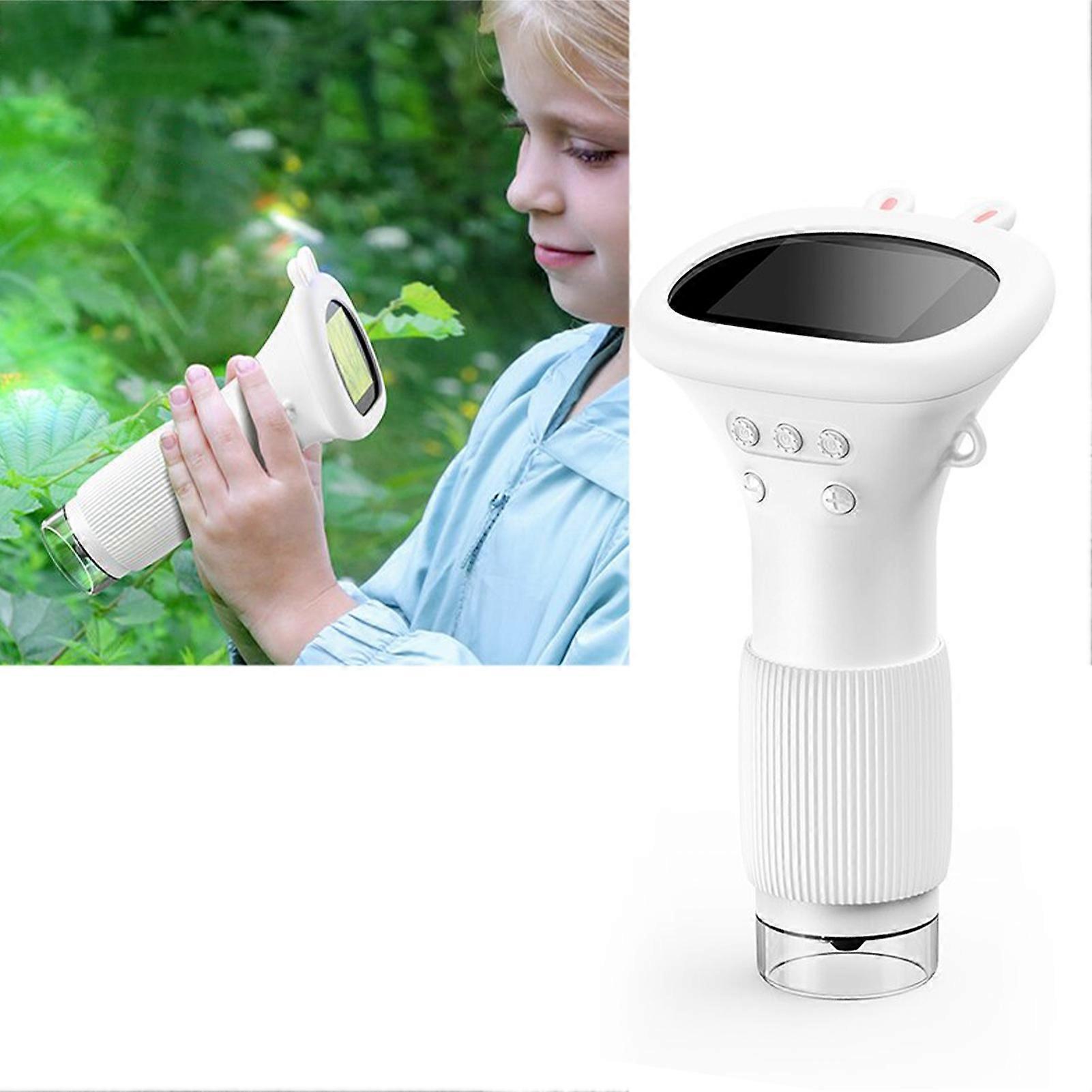 2インチハンドヘルド顕微鏡2MP 100-1000XズームHD 2.0インチスクリーンホワイト