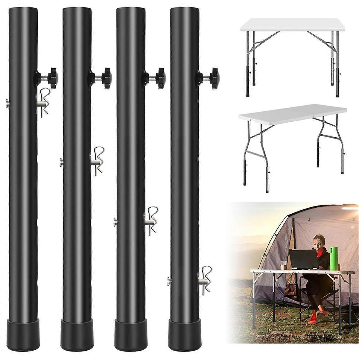 4-Pack Folding TableLeg Extender, Metal Tables Leg Extension