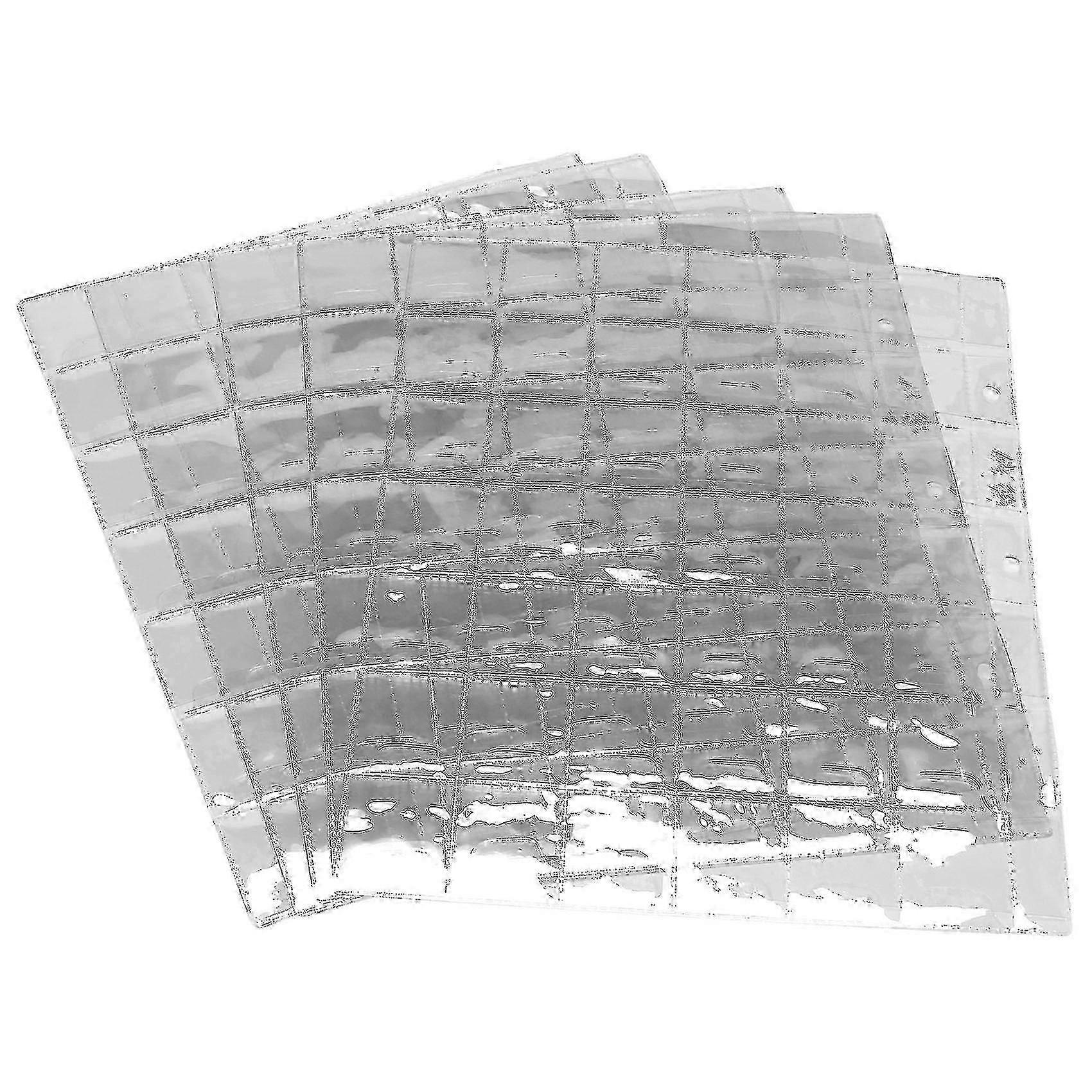 10 Pcs 42 Pockets Clear Coin Holders Folder Sheets Storage Album Pv...
