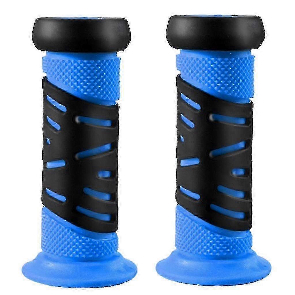 Antiskid Soft Rubber Grips for Kids' Bicycles - 1 Pair--Navy Blue