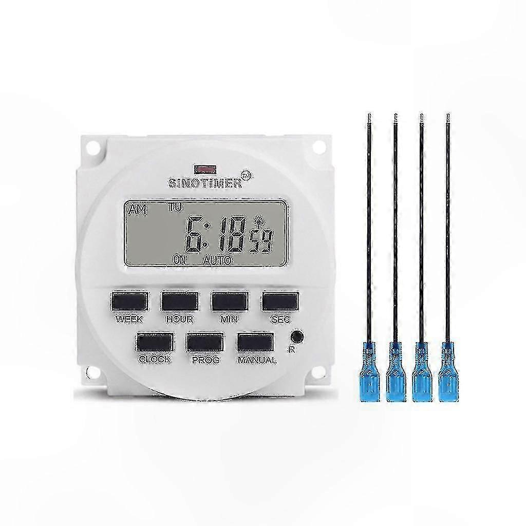 Programmable Digital Timer Switch with Rechargeable Battery for 7-Day Time Relay Control (Supports Multiple Voltages: 5V, 9V, 12V, 24V, 36V, 48V, 110V