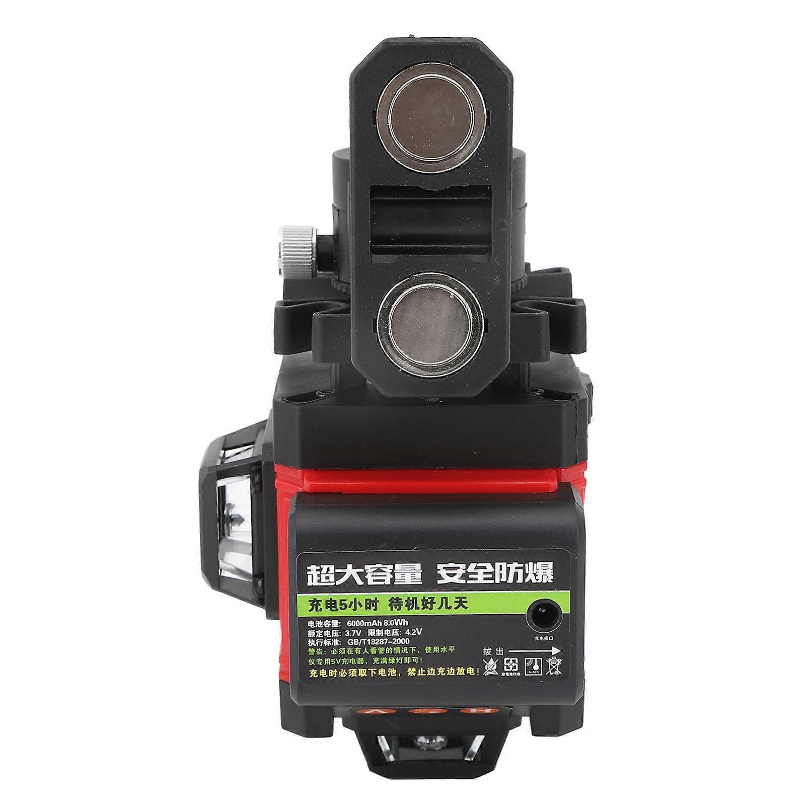 High Accuracy Green 16-Line Laser Leveler Tool 6000mAh Red/Black