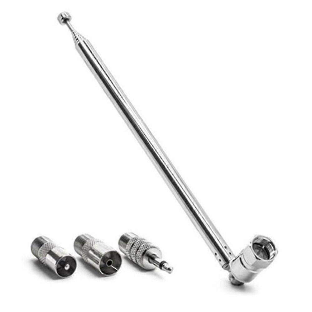Stangantenne 3,5 mm adapter FM-radioantenneudskiftning Teleskopisk skrue F-type hanstik