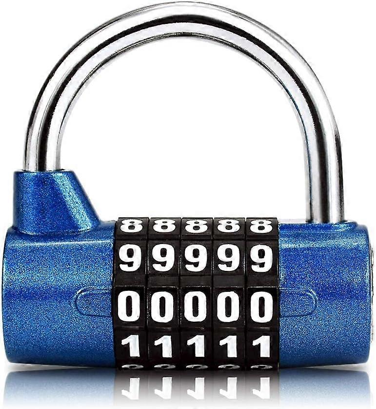 5 Digit Combination Lock, Gym Lock, Resettable Combination Locks, for School, Gym Locker, Case, Toolbox, Fence