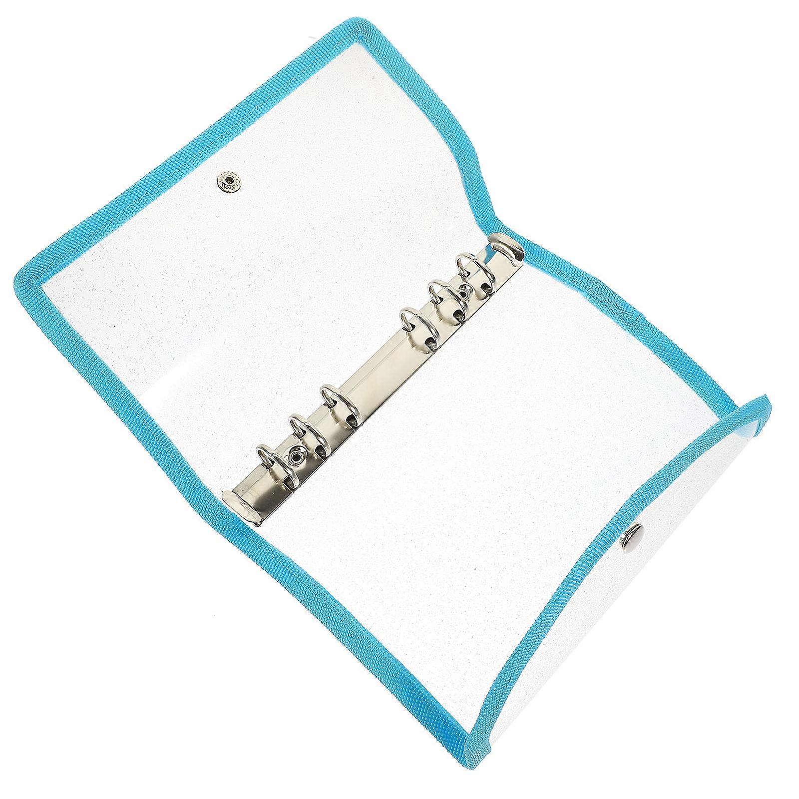 Transparent PVC Notebook Cover with Material and Buckle Design for Secure Storage Black