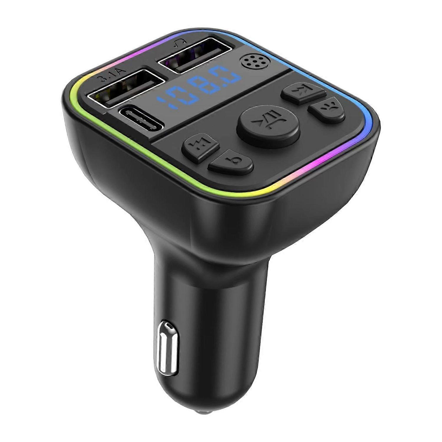 Car Mp3 Player - Auto FM Transmitter | Wireless Mp3 Music Player Car Music Connector, Car Music Adapter, Multifunctional Calling & Audio Receiver for