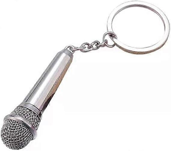Keychain,1pc Microphone Pendant Keyring,Creative Gift for Music Lovers