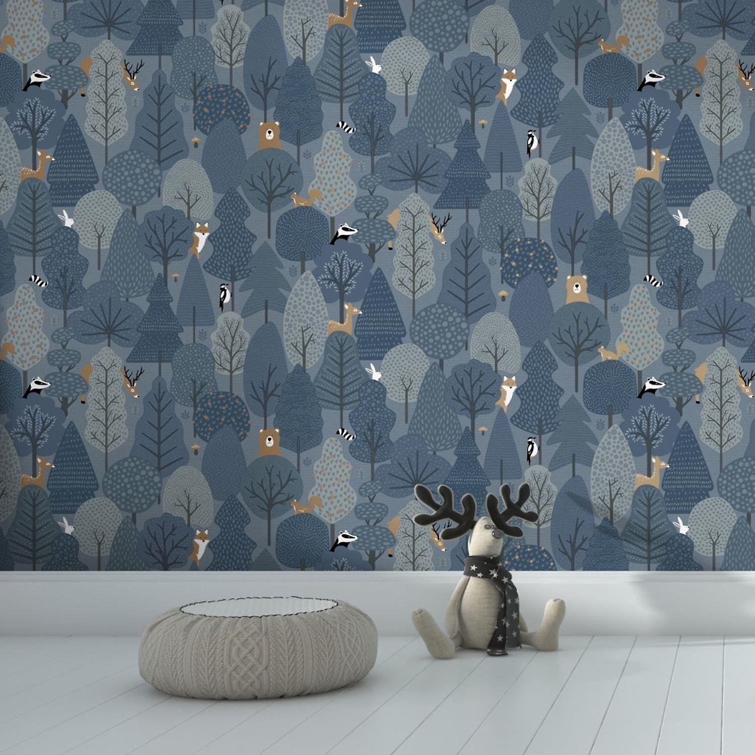 MURIVA WILDHOLZ KINDER TAPETE