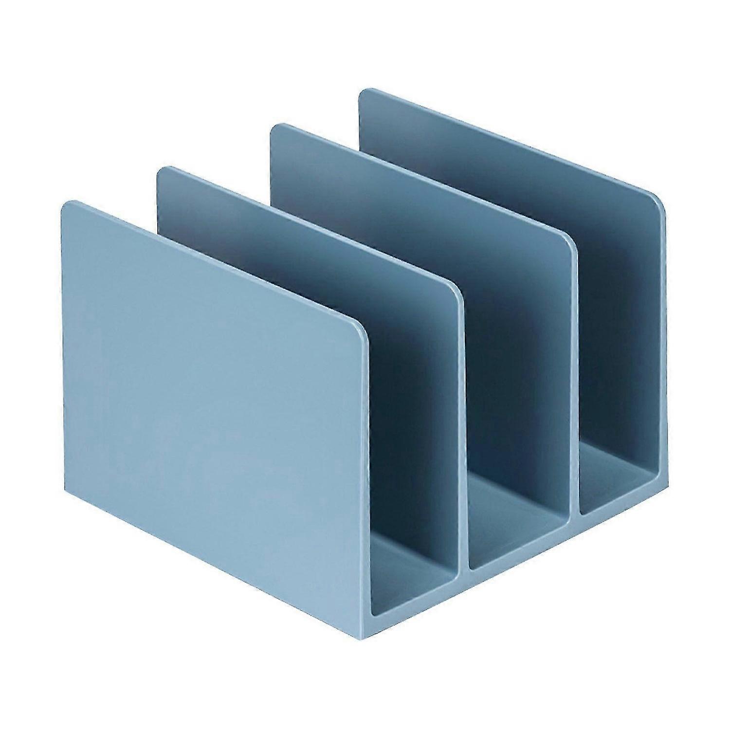 2025 Latest Model Bookends Simple Style Wide Mouth Design Blue Color Plastic