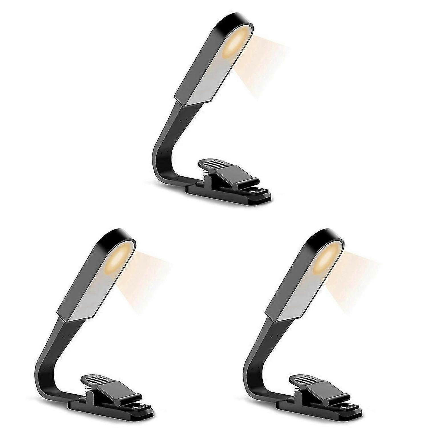 Book Light, USB Rechargeable Reading Light with Contact Sensor