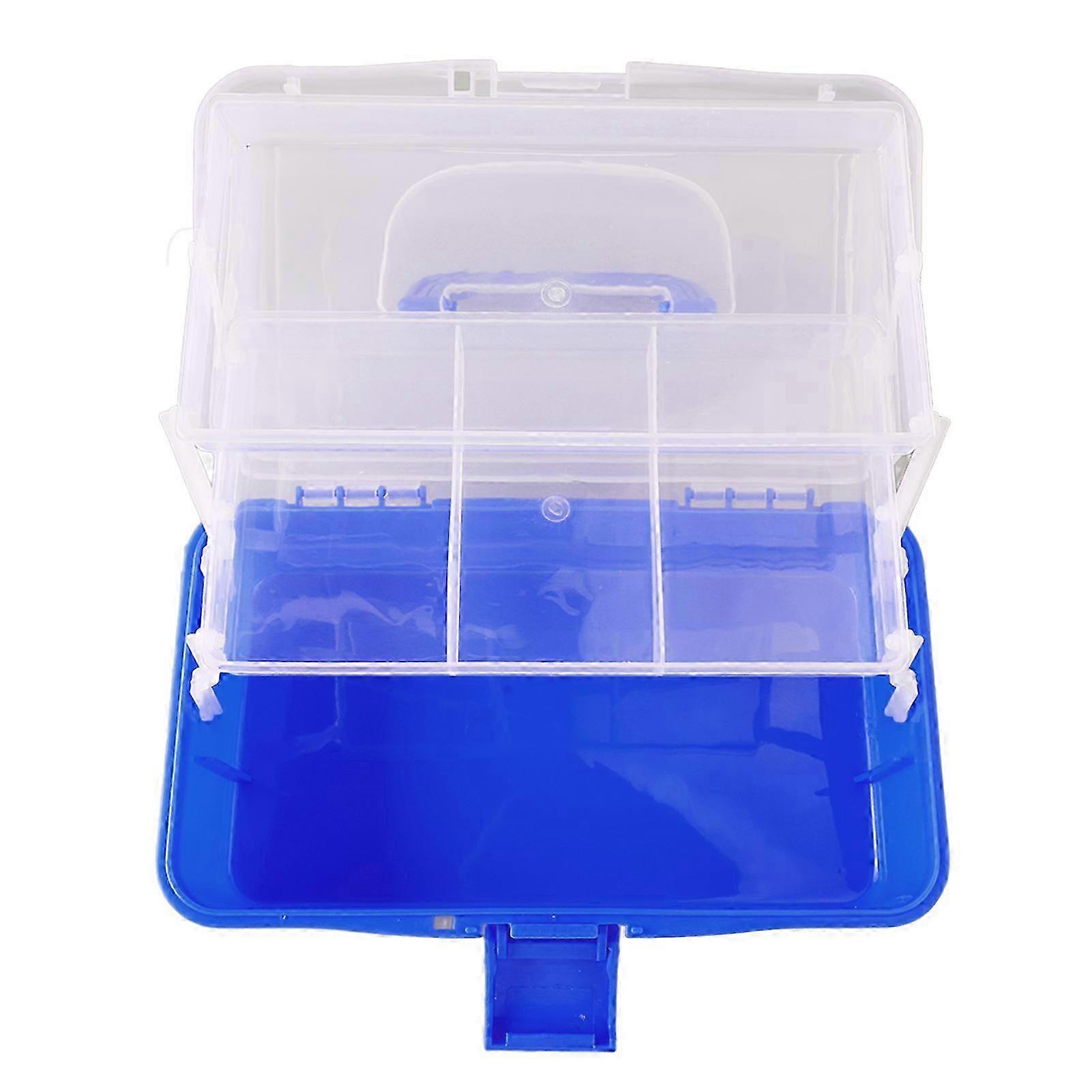 Three Layer Storage Plastic Folding Tool Box Portable Handled Multipurpose Organizer for Art Craft Cosmetic Accessories 2025