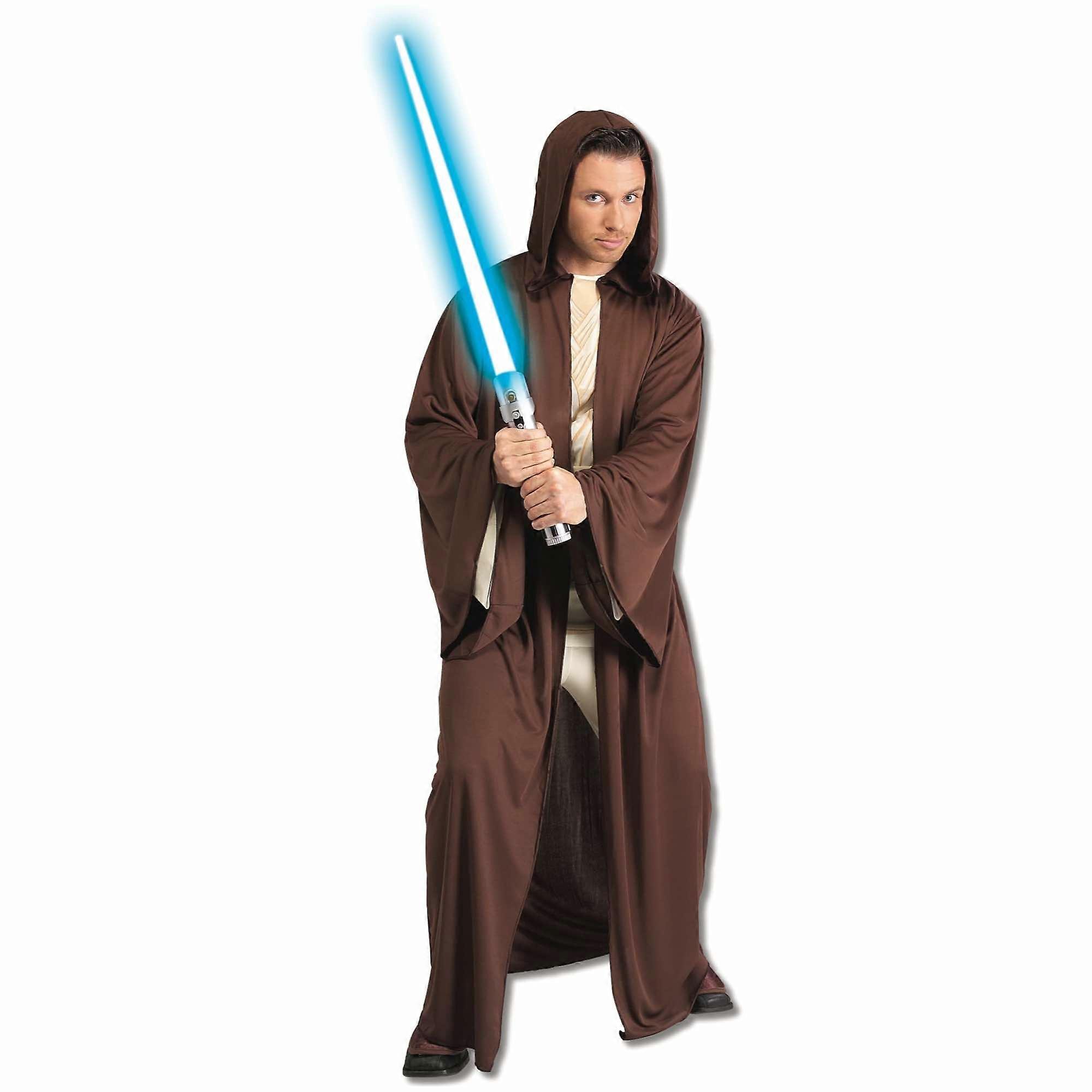 Jedi Disney Star Wars Movie Fancy Dress Adult Mens Costume Brown Robe Plus XXL
