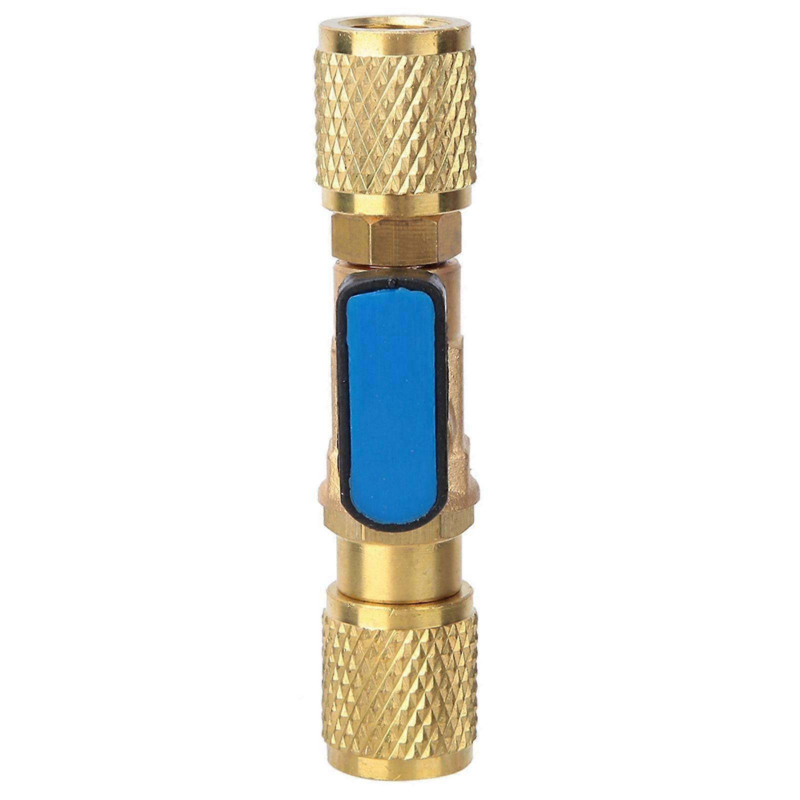 Brass Refrigeration Ball Valve Adapter Refrigerant Ball Valve Connector G1/4''