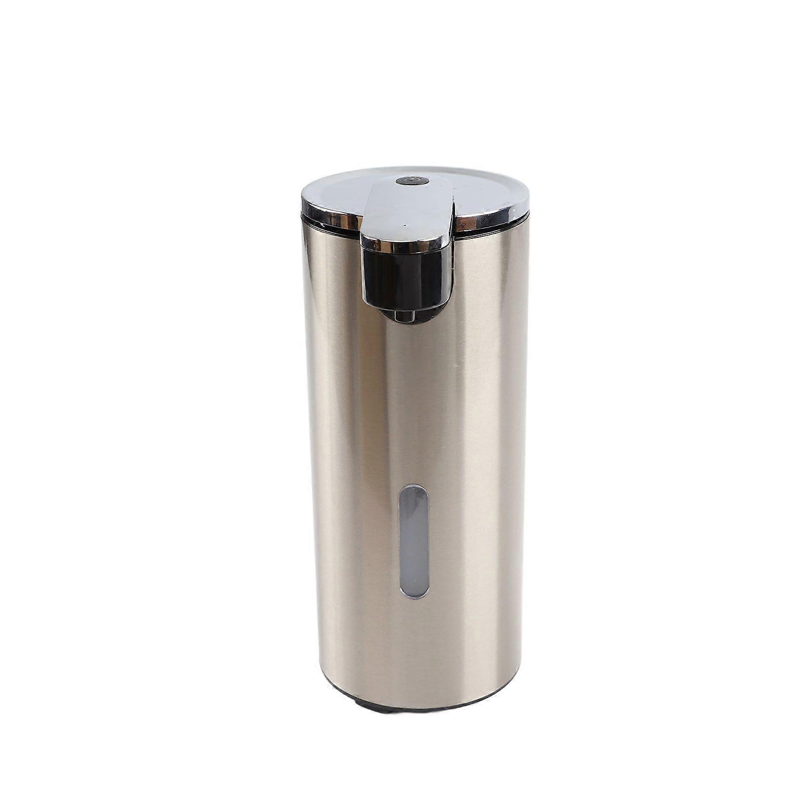 Stainless Steel Touchless Soap Dispenser 330ml Large Capacity Battery Operated Automatic Soap Dispenser for Bathroom Kitchen Silver