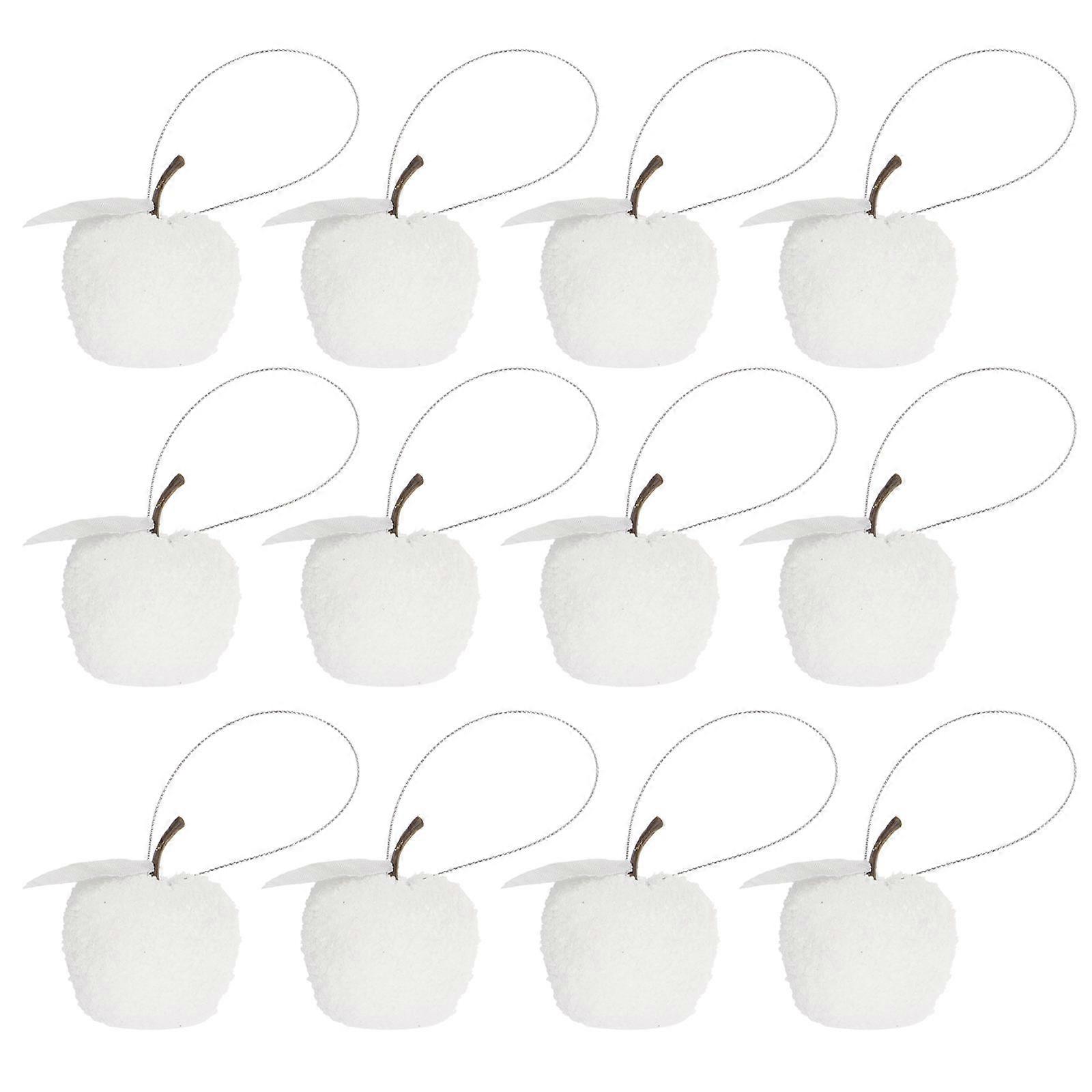 Simulation Adornment Apple Christmas Pendant for Decoration 20Pcs